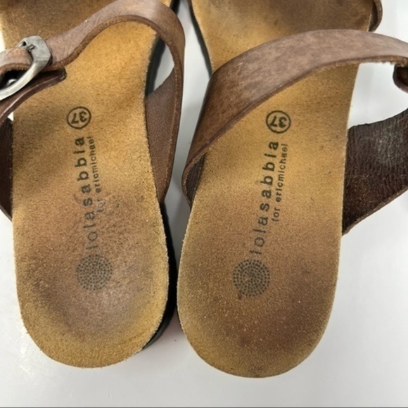 LOLA Sabbia slide leather Sandals size 37 - Picture 3 of 5